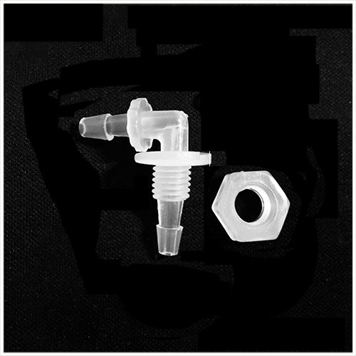 Bulkhead Elbow Connector Plastic Equal Barbed Male Thread Hose Pipe Fittings 